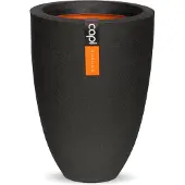Capi Europe Jardinière Circulaire en Plastique Noir Capi Europe