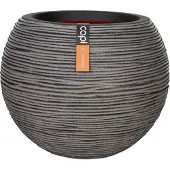 Capi Europe Pot à fleurs Nature Rib rond 62x48 cm anthracite KOFZ271