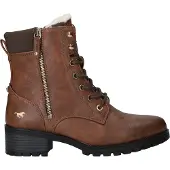 Mustang Bottines à lacets cognac