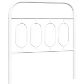 vidaXL Tête de lit de rechange en métal blanc 80 cm