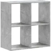 vidaXL Bibliothèque gris béton 68,5x32x68,5 cm bois d'ingénierie
