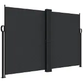 vidaXL Store latéral extensible noir 160x600 cm