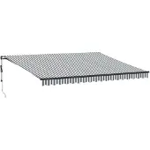 vidaXL Store automatique avec LEDs Anthracite & Blanc 450x300 cm