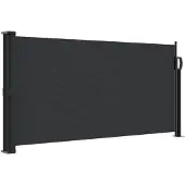 vidaXL Store latéral extensible noir 100x500 cm