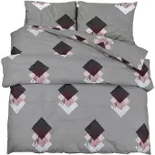 vidaXL Ensemble de literie Gris 140x200 cm coton
