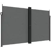 vidaXL Marquise latérale extensible Anthracite 200x600 cm