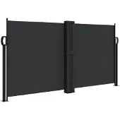vidaXL Store latéral extensible noir 120x1200 cm