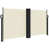 vidaXL Marquise latérale extensible Crème 120x1000 cm