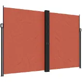 vidaXL Marquise latérale extensible rouge terracotta 220x1200 cm