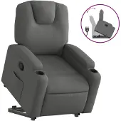 vidaXL Fauteuil relax releveur 88 x 74 x 97 cm Tissu gris clair