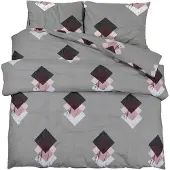 vidaXL Ensemble de literie Gris 200x200 cm coton