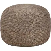 vidaXL Pouf fait à la main Gris clair 45 x 30 cm Jute