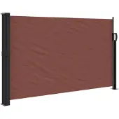 vidaXL Marquise latérale extensible brun 120x500 cm