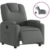 vidaXL Fauteuil relax électrique gris foncé Tissu