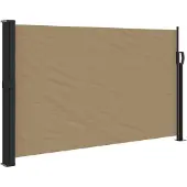 vidaXL Marquise latérale extensible Taupe 120x500 cm