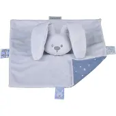 Nattou Doudou Lapin Plat Gris Glow À Motifs Qui Brille Dans Le Noir - Gris