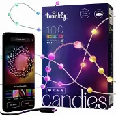 Twinkly Candies – 100 lumières LED RGB en forme de perle. Câble vert. USB-C