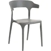Beliani Lot de 4 chaises de salle à manger gris polypropylène plastique léger chaises résistantes aux intempéries intérieur extérieur design moderne