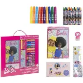 Barbie Set créatif à colorier - Papeterie pour l'école et les loisirs
