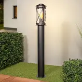 LumenXL Lampadaire extérieur noir rustique Lucia - 60 cm
