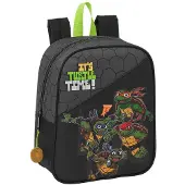 Teenage Mutant Ninja Turtles Sac à dos scolaire Noir Gris 22 x 27 x 10 cm
