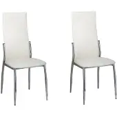 vidaXL Chaise de salle à manger 2 pcs. Blanc Similicuir