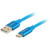 Lanberg Usb C 3.0 0.5 M Cable Blau Blau One Size