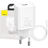Baseus Super Si Quick Charger 1C 30W (Blanc)