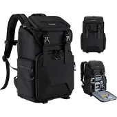 K&F Concept Nature Wander 03 (Sac à dos photo, 25 l), Housse pour appareil photo, Noir