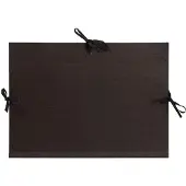 Clairefontaine 38015C - Un carton à dessin 3 rabats fermeture 3 cordons 32x45 cm, Noir