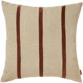 Ferm Living Coussin Senti Stripe Linen|Carob Brown