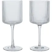 Ferm Living Ripple Verres à Vin Blanc - Ensemble de 2 Clear