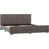 vidaXL Sommier gris velours 180x200 cm