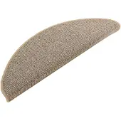 vidaXL Tapis d'escalier 15 pièces 65 x 21 x 4 cm Marron Demi-rond Grand