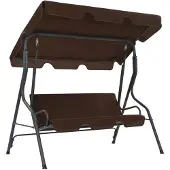 vidaXL Balancelle de jardin Café 170 x 110 x 153 cm