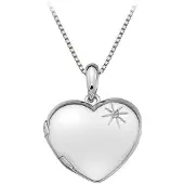 Hot Diamonds Médaillon Memories en forme de coeur, (Argent 925, 45 cm)