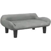 vidaXL Hundekorb 70x40x24 cm Samt hellgrau