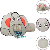 vidaXL Tente de jeu pour enfants 250 balles Éléphant Gris 174x86x101cm