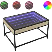 vidaXL Table basse avec Infinity-LED Chêne Sonoma 70x50x41 cm