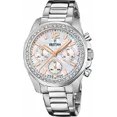 Festina Montre à affichage analogique blanc perle