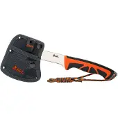 Sol - Hachette de survie - Stoke Camp Hatchet en Bois - Orange