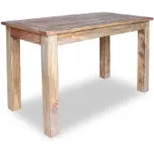 vidaXL Table de salle à manger Bois massif recyclé 120 x 60 x 77 cm