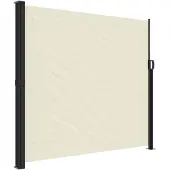 vidaXL Marquise latérale extensible Crème 180x300 cm