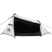 DKD Home Decor Tente de camping tunnel 2 personnes Blanc Foncé Etanche