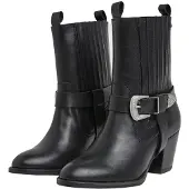 Pepe Jeans pour femme. PLS50490 Luna Rock - Bottines en cuir noir (36), 5 à 8 cm, Casuel
