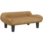 vidaXL Hundekorb 70x40x24 cm Samtbraun