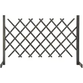 vidaXL Clôture de jardin Gris 120x90 cm Sapin massif