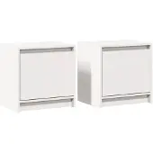 vidaXL Tables de chevet 2 pcs Blanc 40x30,5x40 cm Bois de pin massif