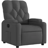 vidaXL Fauteuil relax gris foncé Tissu