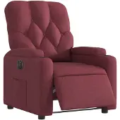 vidaXL Fauteuil relax électrique vin rouge tissu